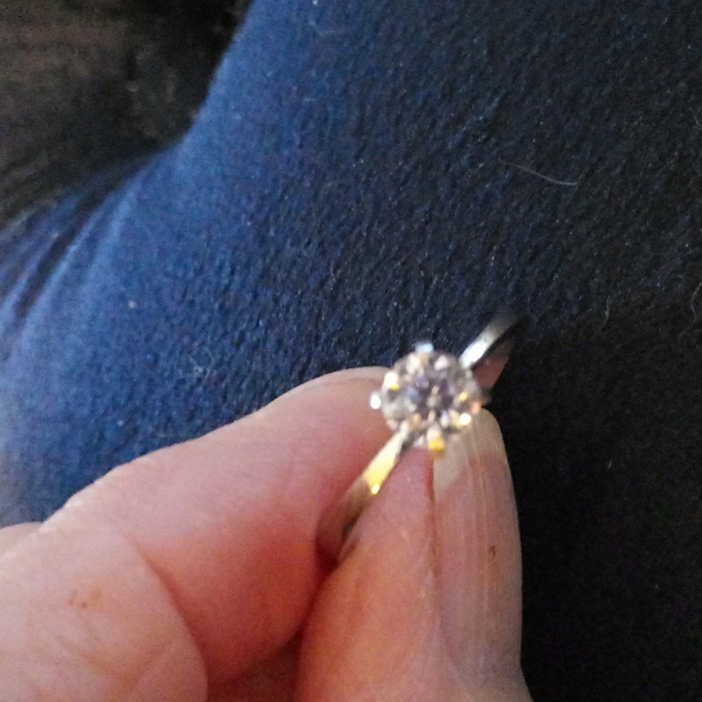 Size 6 Affordable 1/4 carat CZ Equivalent Stainless Steel  Engagement Ring